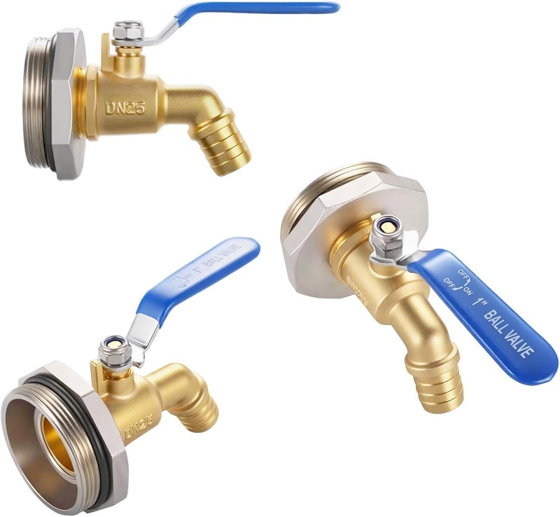 CbeeSo 2" Drum Faucet 1 inch Brass Barrel Faucet for 55 Gallon Drum, 55 Gallon Steel/Plastic Drum,rain Barrel Faucet, with EPDM Washer - Image 5